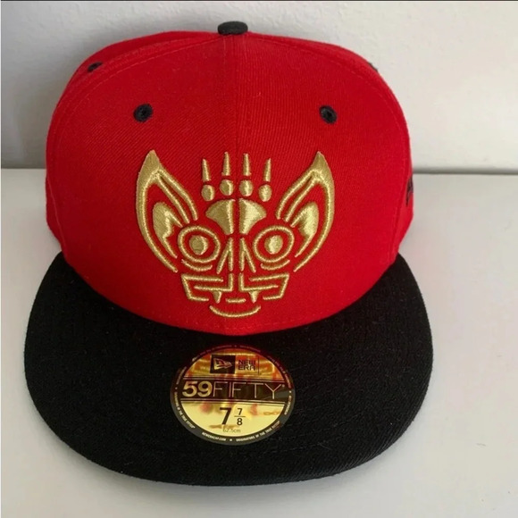 New Era LOUISVILLE BATS MURCIELAGOS COPA HAT MILB GOLD BASEBALL SIZE 7 7/8 - Picture 2 of 12